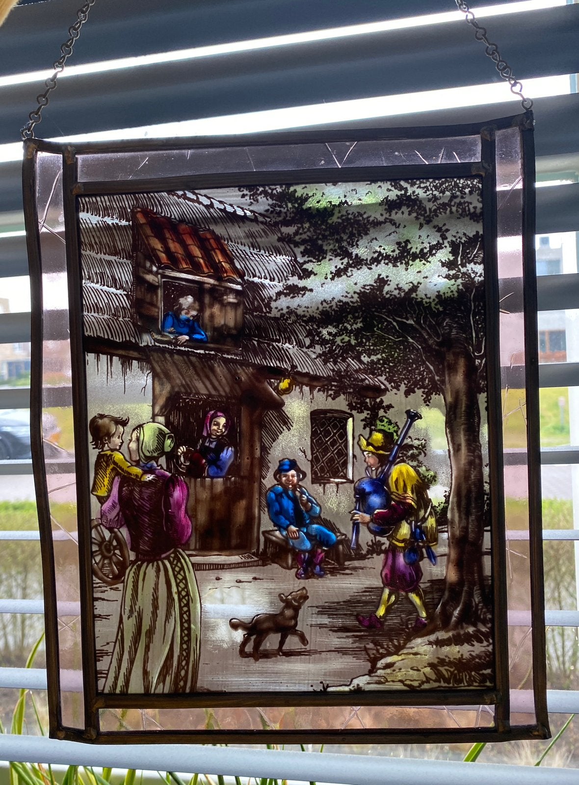 Glas in lood raamhanger, Ophalen of Verzenden