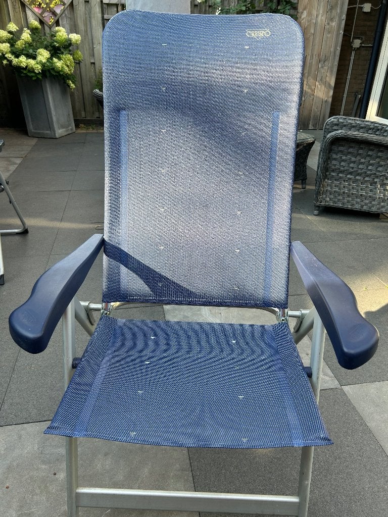 1Camping stoel crespo, Ophalen, Zo goed als nieuw, Aluminium, Verstelbaar