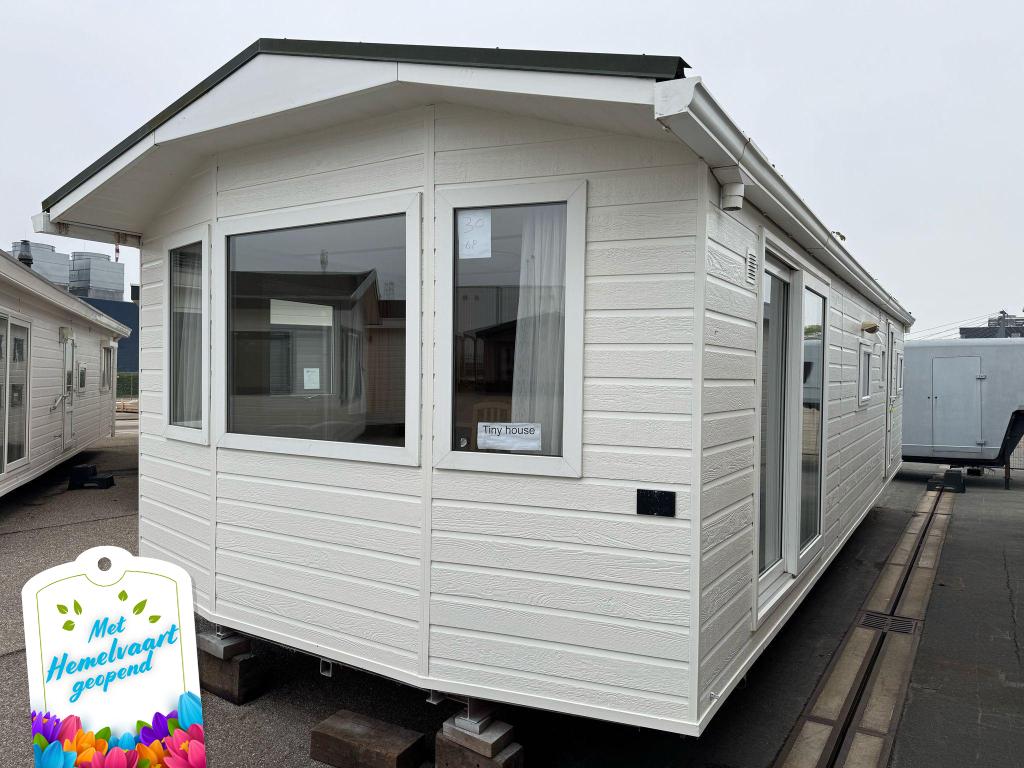 Muller Chalet 10.50 x 3.80 m 3 slp CV Winterhard, Caravans en Kamperen, Stacaravans, Niet ingevuld, Niet ingevuld, Niet ingevuld