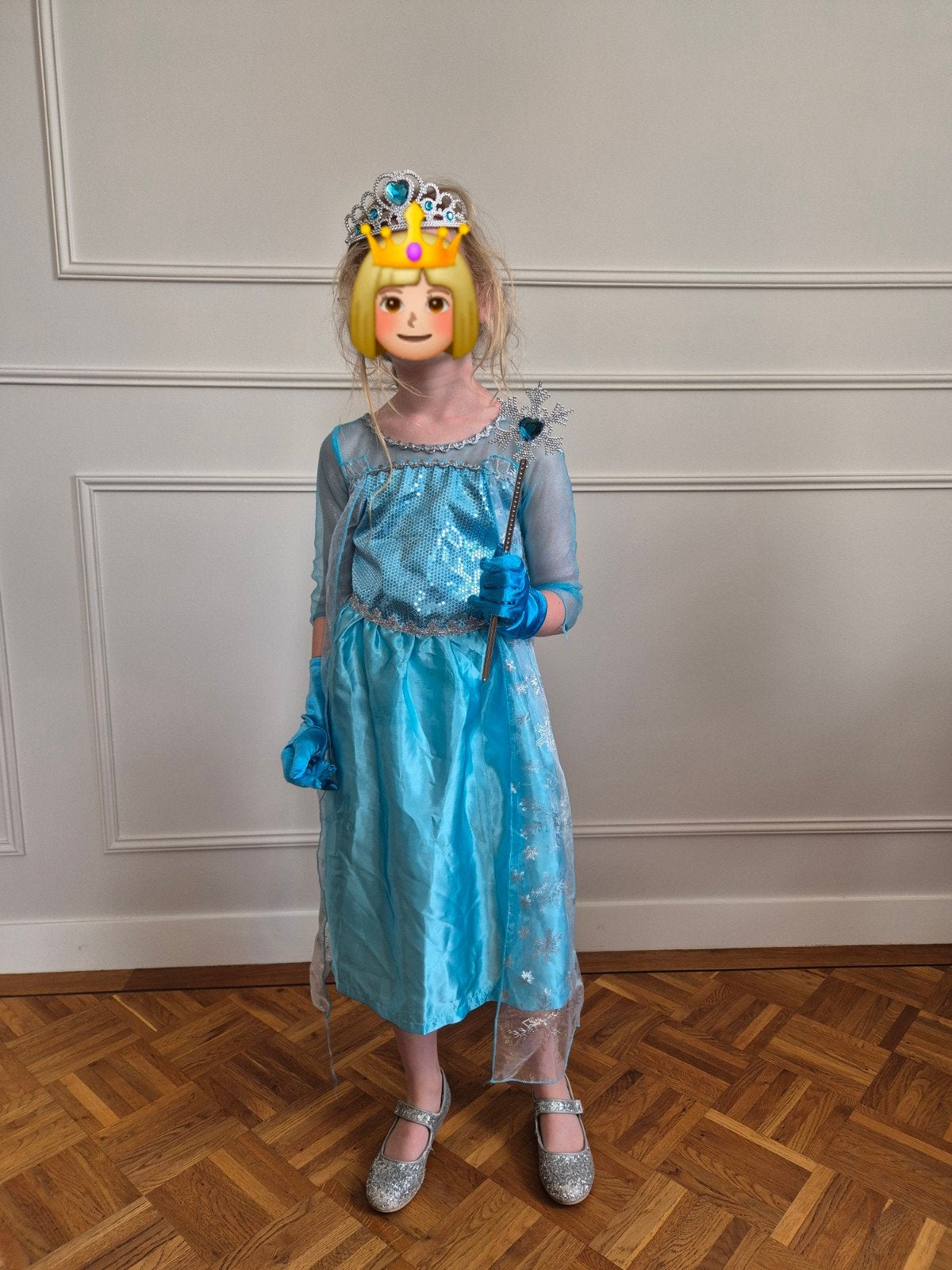 Frozen Elsa verkleedkleding maat 120 met accessoires, Ophalen of Verzenden, Gebruikt, 110 t/m 116, Meisje