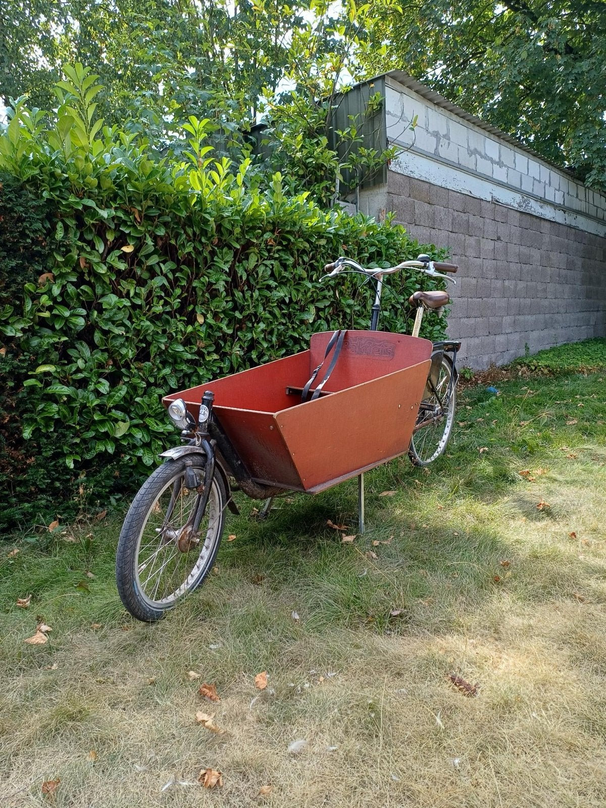 Bakfiet nl Cargobike Long met regenhuif, Ophalen, Gebruikt, Huif, 2 kinderen