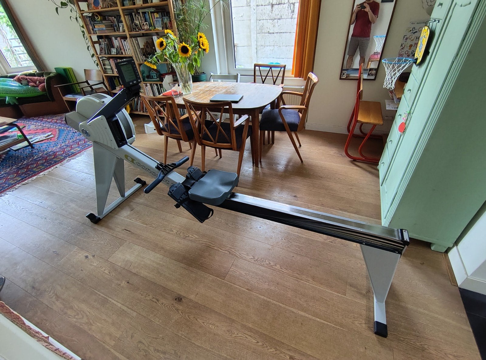 Concept 2 Model E Indoor Roeitrainer PM5, Sport en Fitness, Fitnessapparatuur, Ophalen, Benen, Aluminium, Zo goed als nieuw