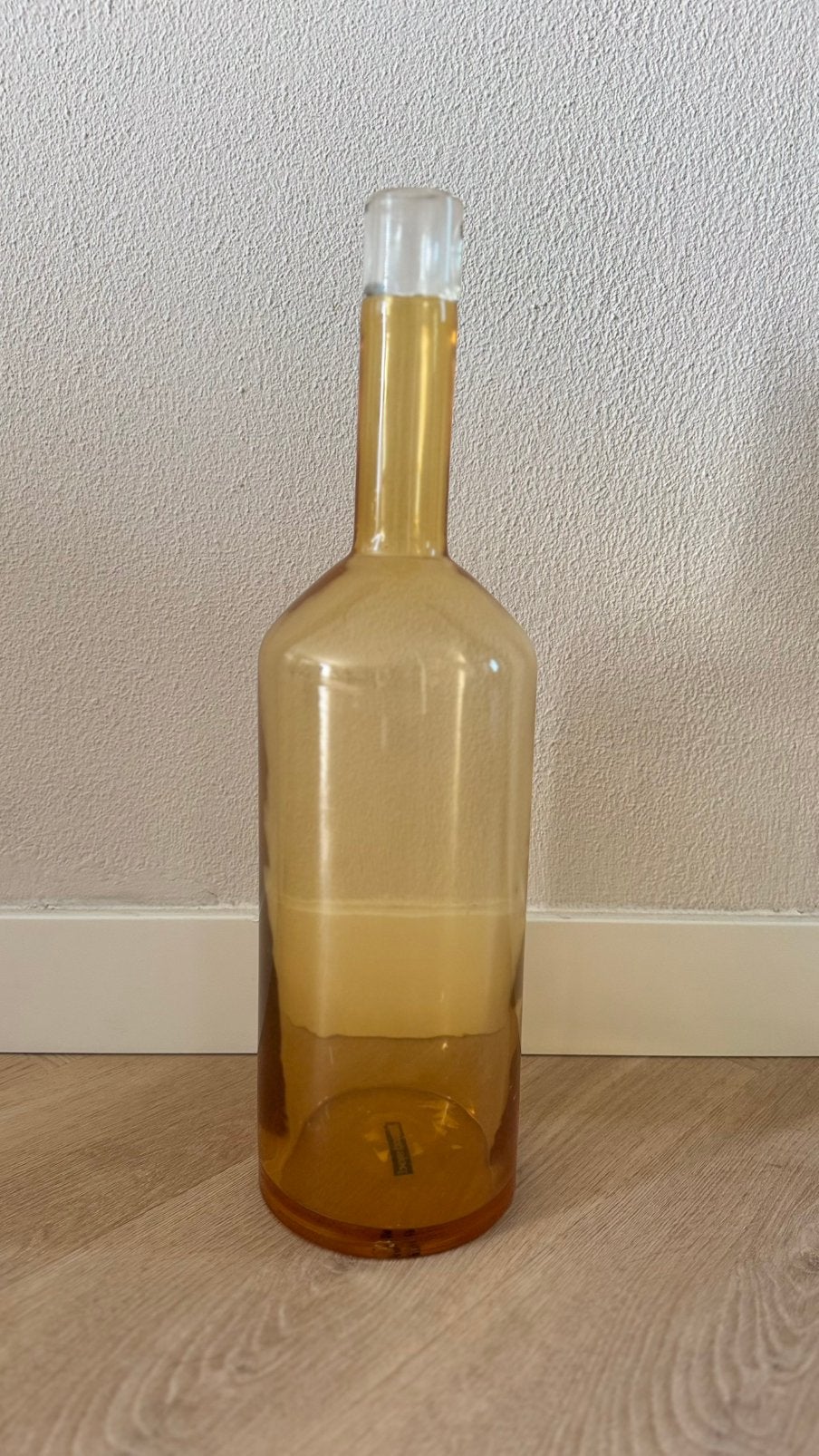 FLES TALL AMBER POLS POTTEN, Ophalen of Verzenden, Zo goed als nieuw