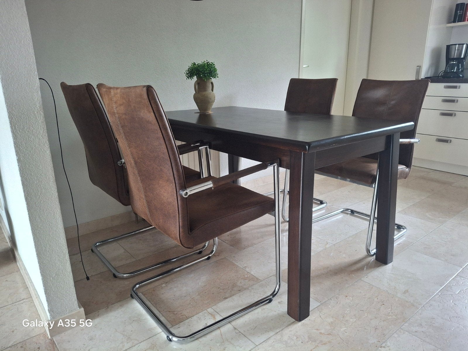 Eethoek met stoelen, Huis en Inrichting, Gebruikt, 100 tot 150 cm, 50 tot 100 cm, Modern