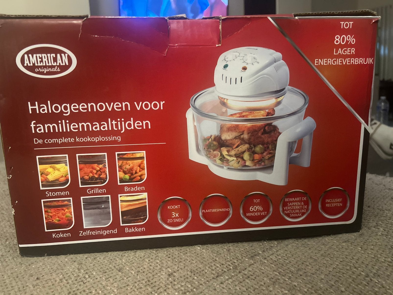 American Originals Halogeenoven voor familiemaaltijden, Witgoed en Apparatuur, Ovens, Ophalen, Minder dan 45 cm, Overige merken