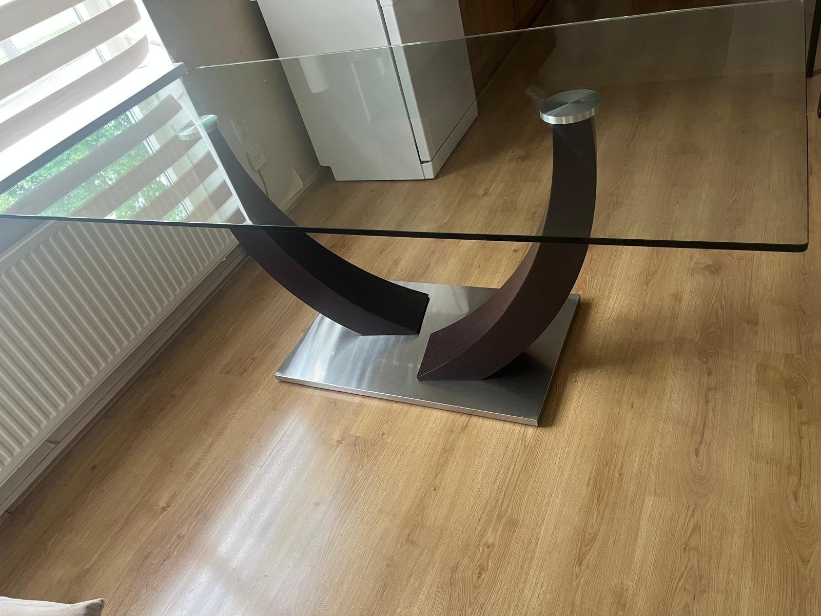 Glazen eettafel, Ophalen, 50 tot 100 cm, Vijf personen of meer, 150 tot 200 cm