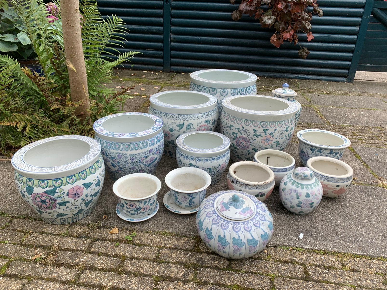 Chinese binnenpotten, Tuin en Terras, Bloempotten, Ophalen, Rond, Zo goed als nieuw, Aardewerk