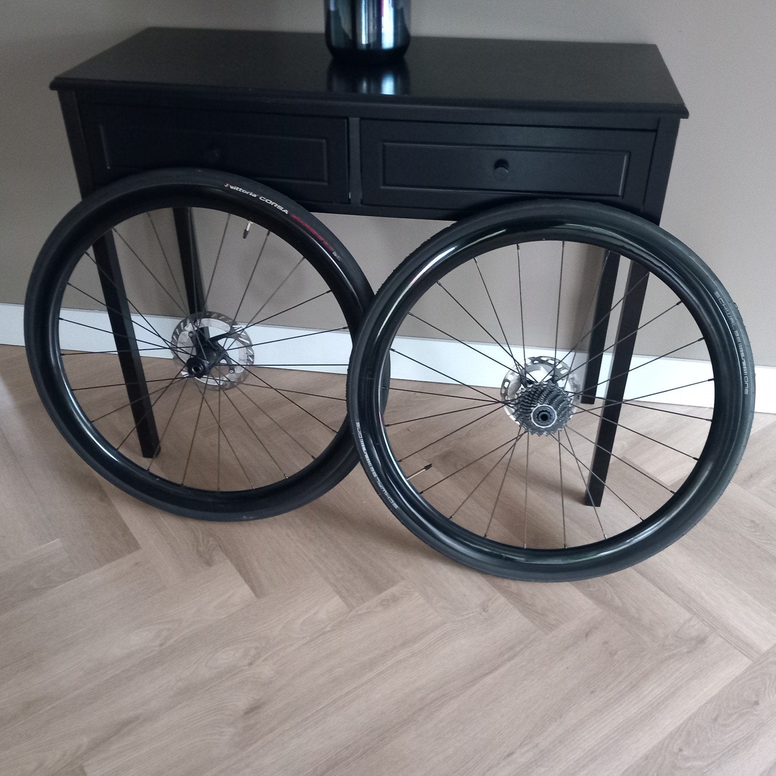 Full carbon 40mm disc wielen met keramische lagers, Wiel, Gebruikt, Ophalen of Verzenden, Racefiets