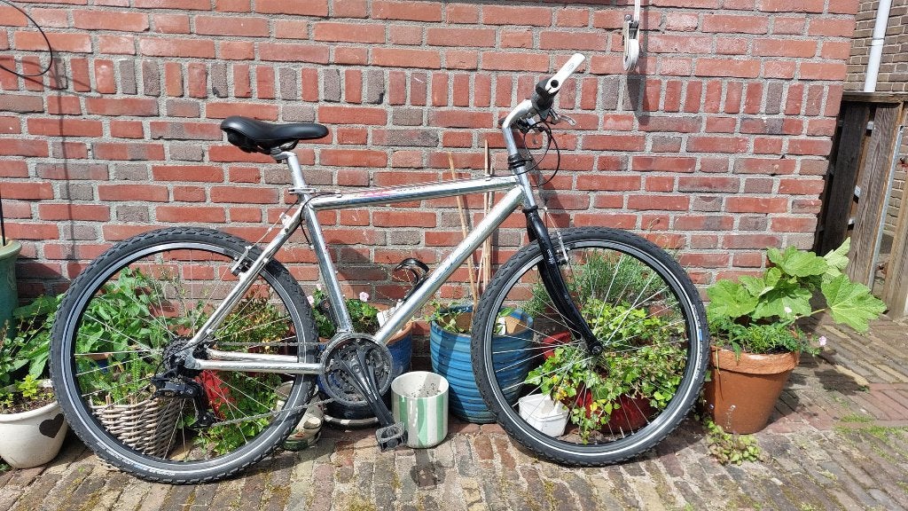 jongensfiets Giant Track (framemaat 45 cm), Fietsen en Brommers, Gebruikt, Velgrem, Versnellingen, Giant