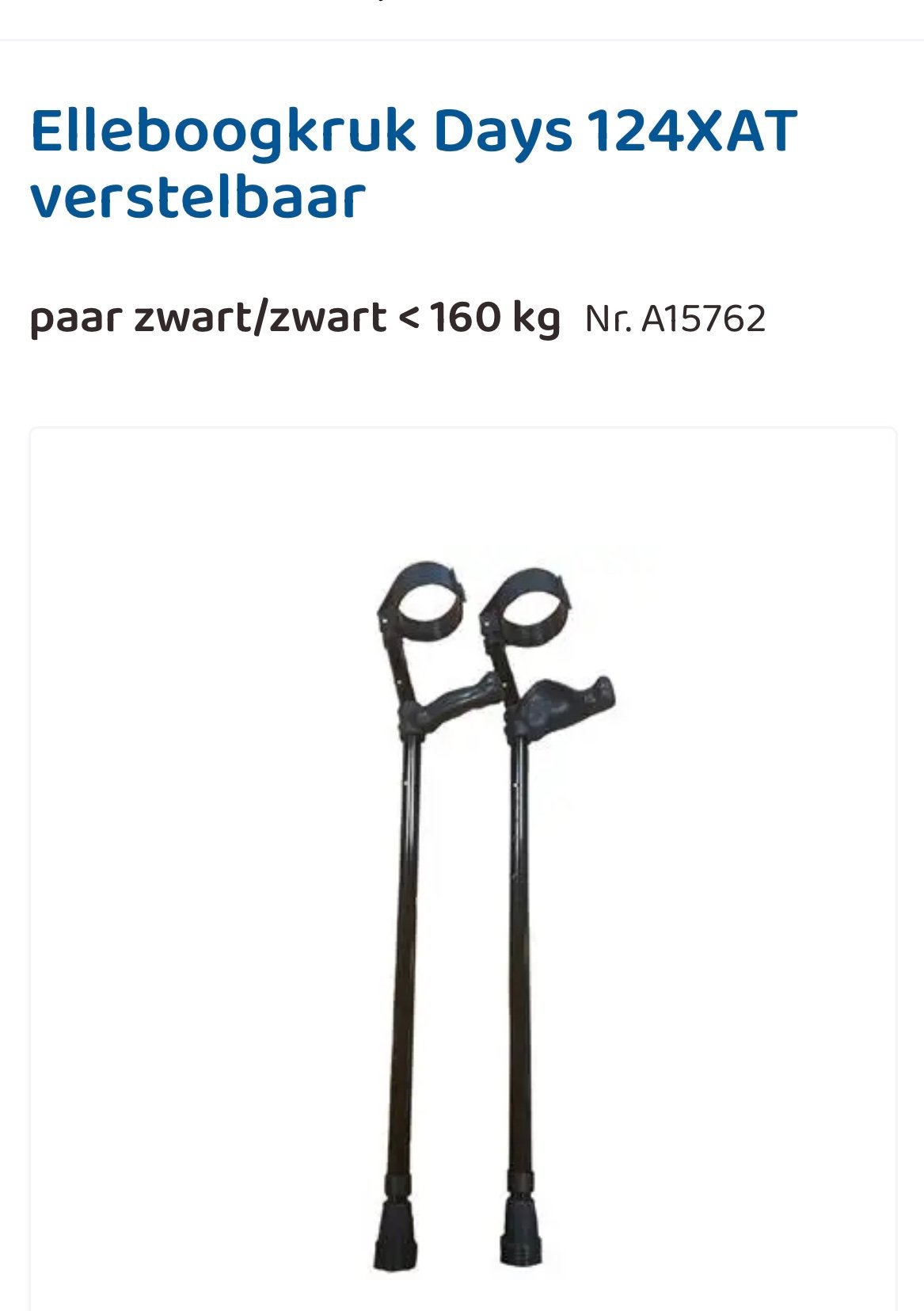 Loop kruk (zwart) alleen rechts, Diversen, Ophalen of Verzenden, Zo goed als nieuw