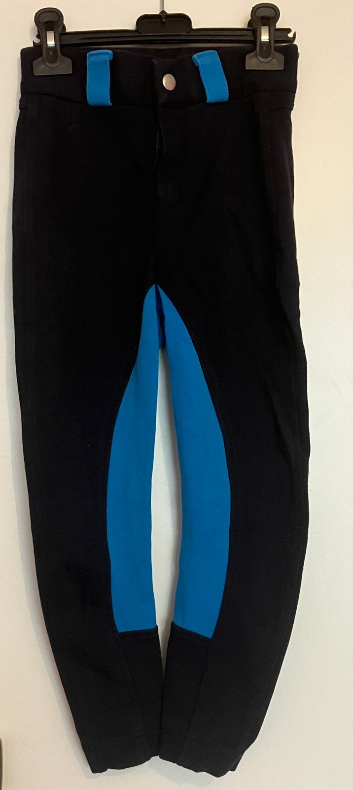 Nette zwart / blauwe paardrijden broek kinderen maat 128, Dieren en Toebehoren, Kinderen, Dressuur, XS, Zo goed als nieuw