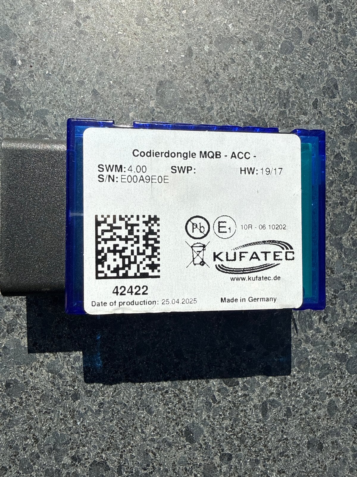 Kufatec Codierdongle MQB - ACC voor VW (CODE 42422), Auto-onderdelen, Ophalen of Verzenden, Nieuw, Volkswagen