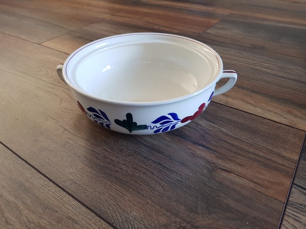 Boerenbont schaal (zonder deksel) | Handgeschilderd, Landelijk/Boerenbont, Ophalen of Verzenden, Aardewerk, Schaal of Schalen