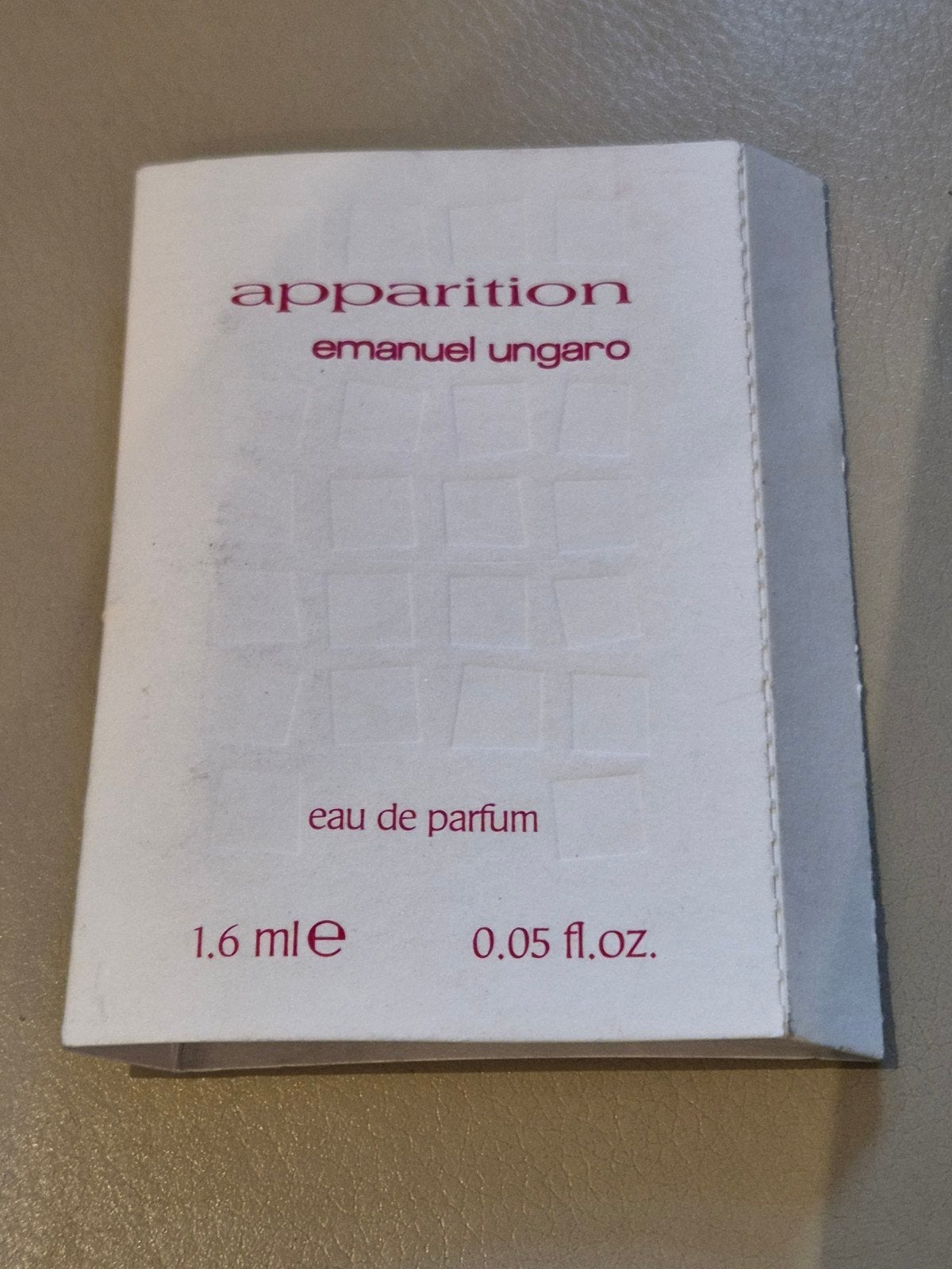 Emanuel Ungaro Apparition Eau de Parfum - 1.6 ml sample, Verzenden, Nieuw