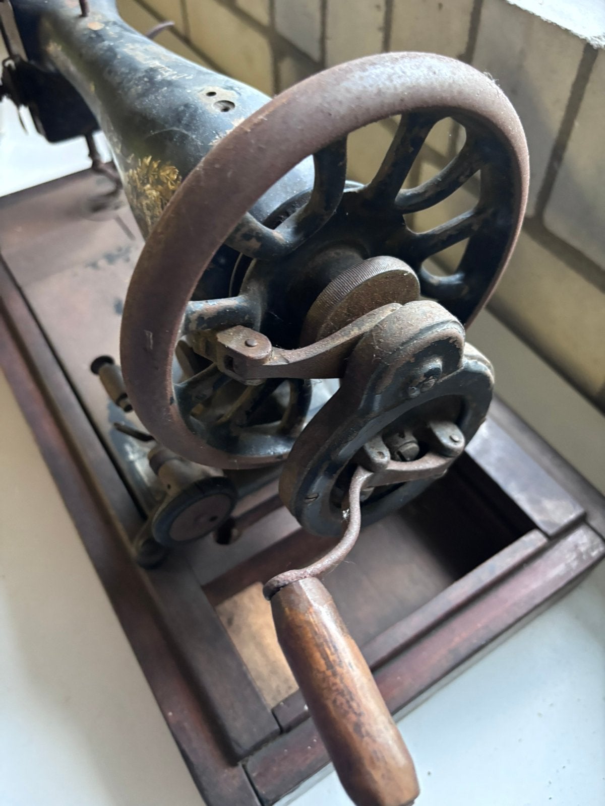 antieke vintage naaimachine, Ophalen of Verzenden
