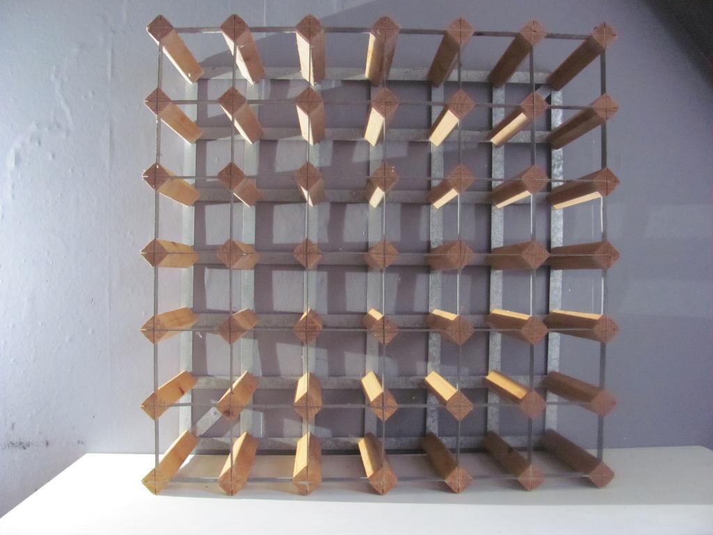 62x62cm groot wijnrek voor maar liefst 36 flessen, Huis en Inrichting, Ophalen, 50 tot 75 cm, Zo goed als nieuw, 25 flessen of meer