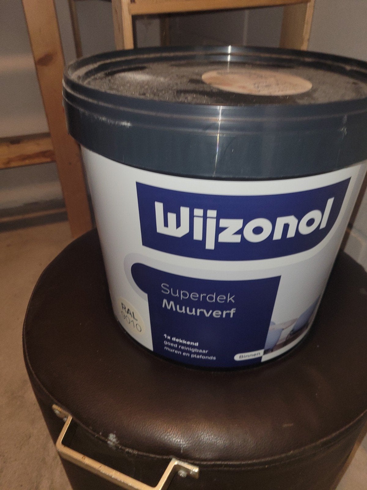 Wijzonol Superdek 10 liter Muurverf nieuw RAL 9010 - 1x dekk, Ophalen, Wit, Nieuw, Verf