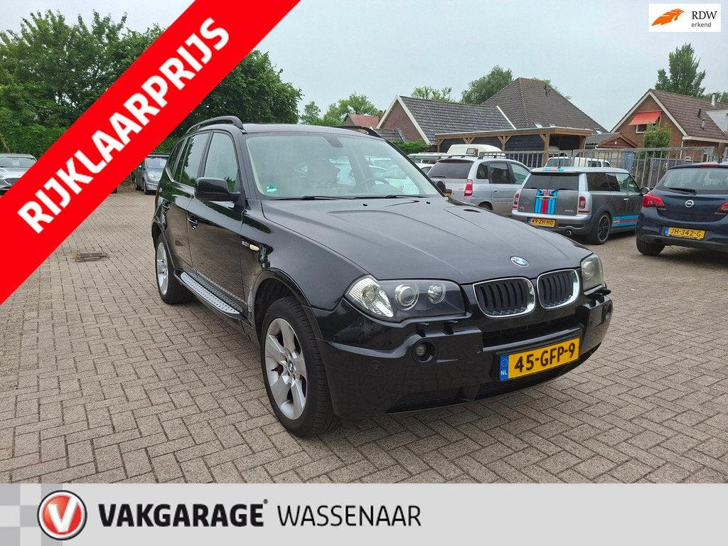 BMW X3 3.0i Executive apk t/m 06/27 trekhaak, Auto's, BMW, Automaat, Gebruikt, 2000 kg, Zwart