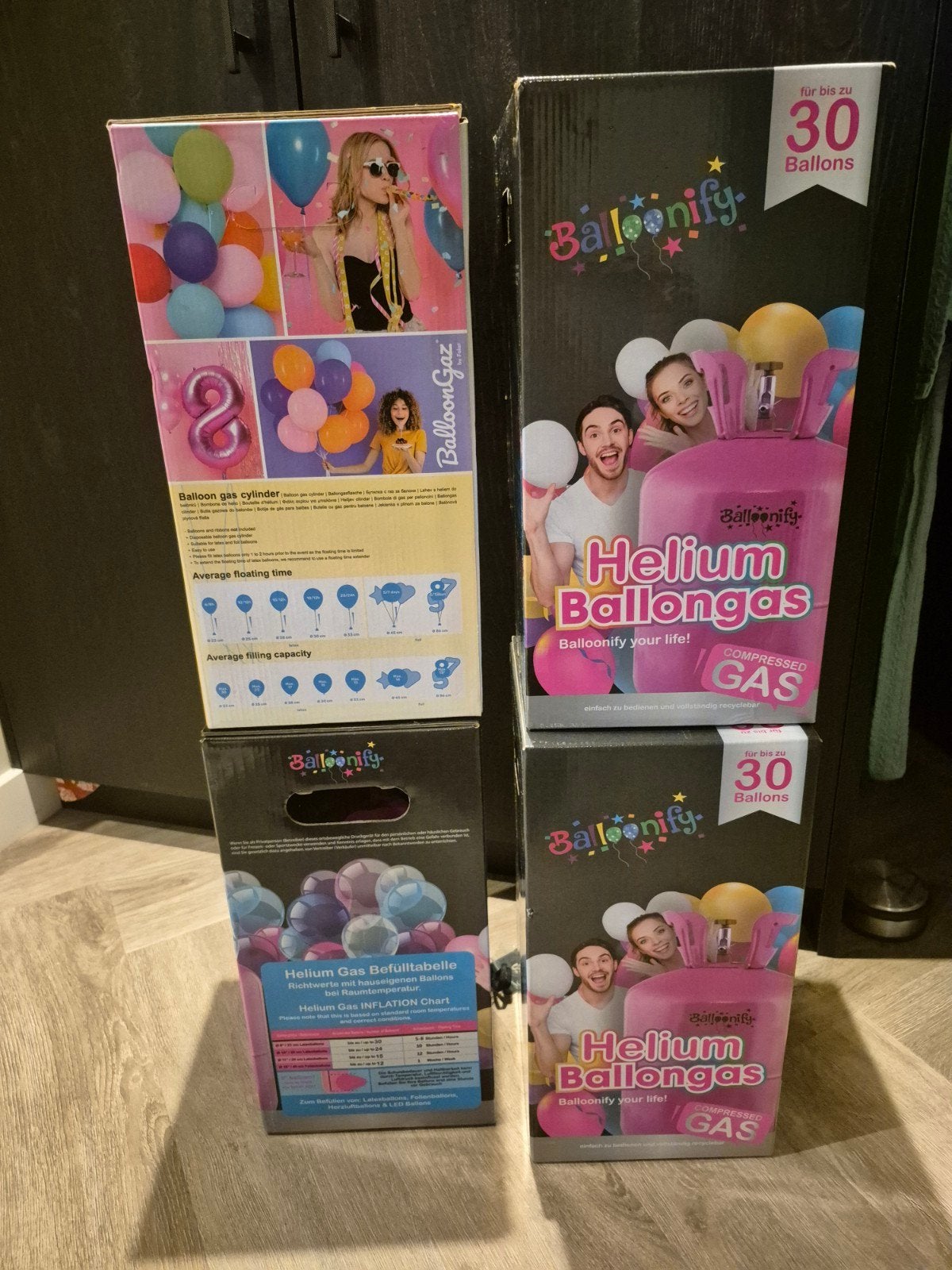 Ballonify Helium Ballongas voor 30 ballonnen, Ophalen, Nieuw, Feestartikel, Verjaardag