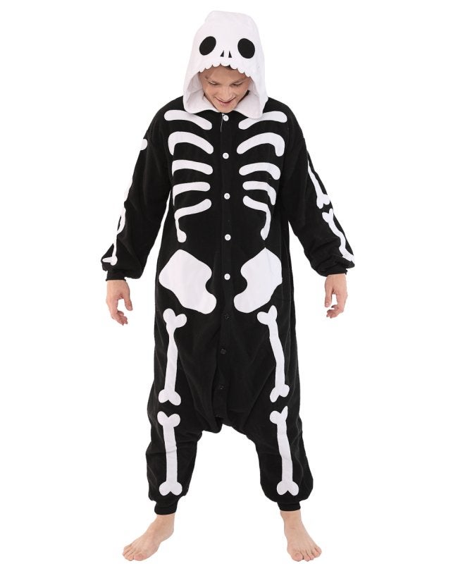 Skelet onesie 86-92 Pak Kostuum Zwart Wit Halloween Eng, Ophalen of Verzenden, Zo goed als nieuw, 104 of kleiner, Jongen of Meisje