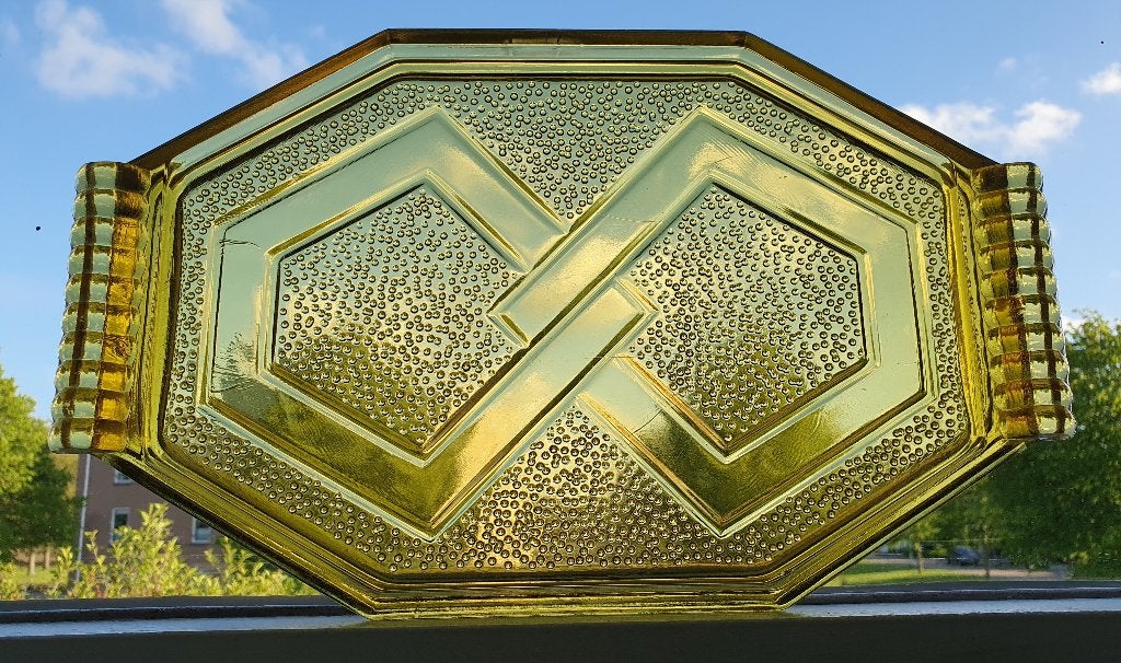 Art deco dienblad van persglas, Verzenden