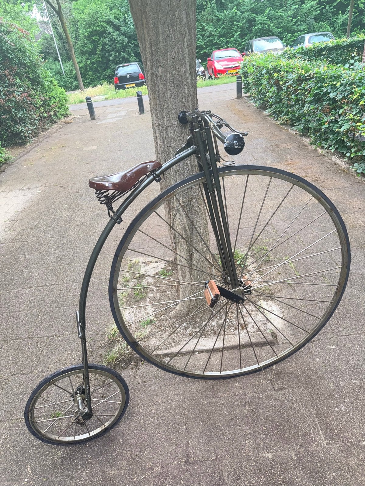 Antieke Hoge Bi Penny Farthing Fiets- handgemaakt, 59 cm of meer, Ophalen, Velgrem, Jaren '20 of ouder