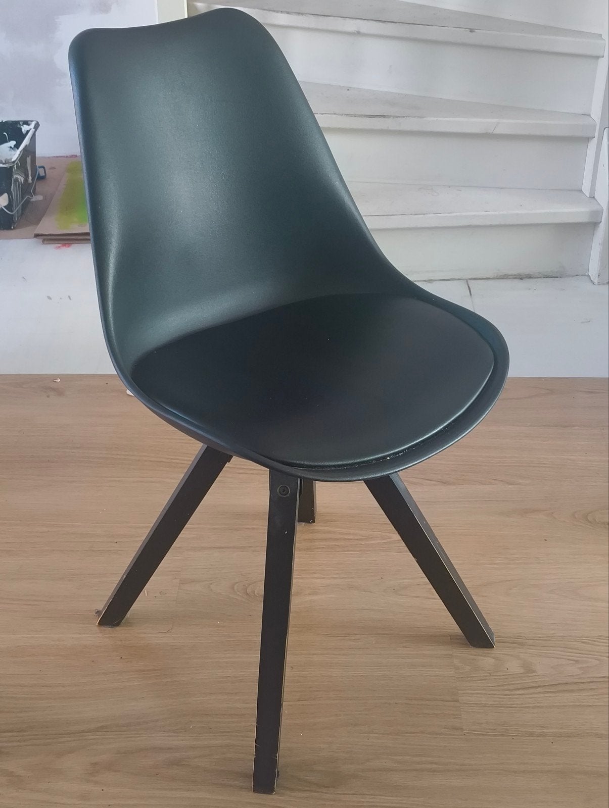 4x Stevige Keukenstoelen - Zwart, Gebruikt, Zwart, Vier, Ophalen