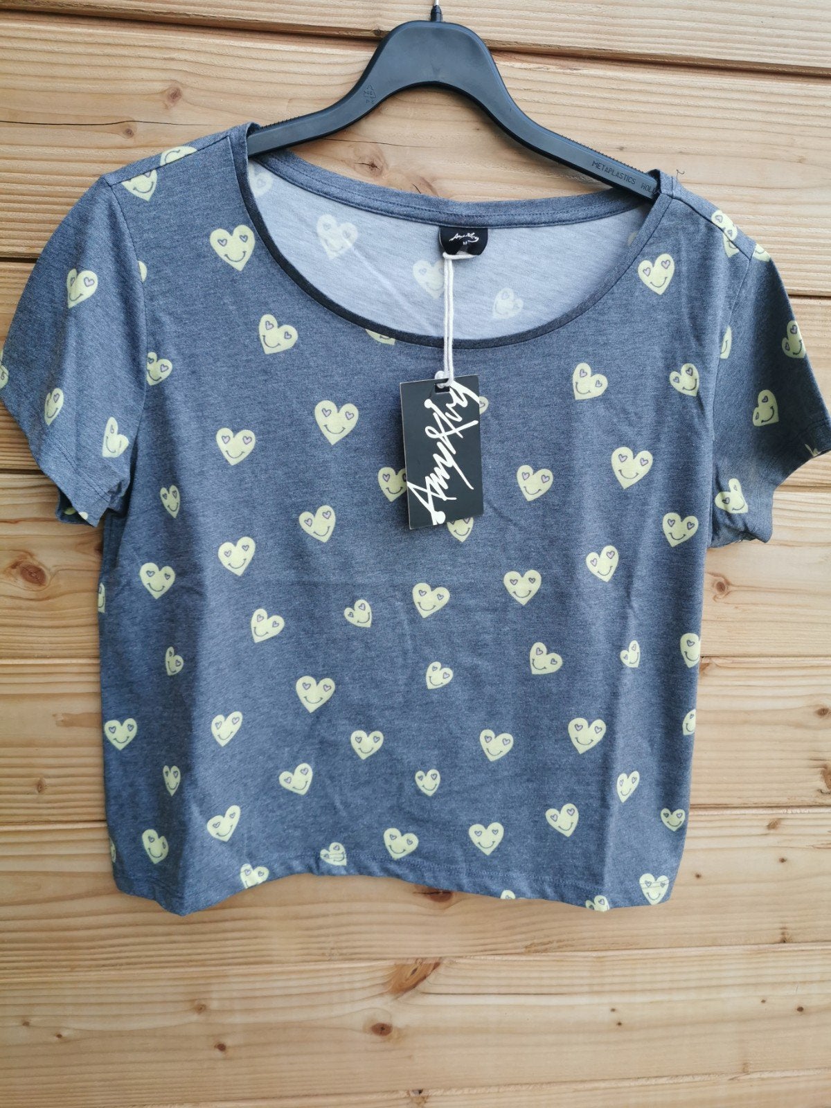 Amy&Ivy top met smiley's my. M, Maat 38/40 (M), Verzenden, Nieuw, Amy & Ivy