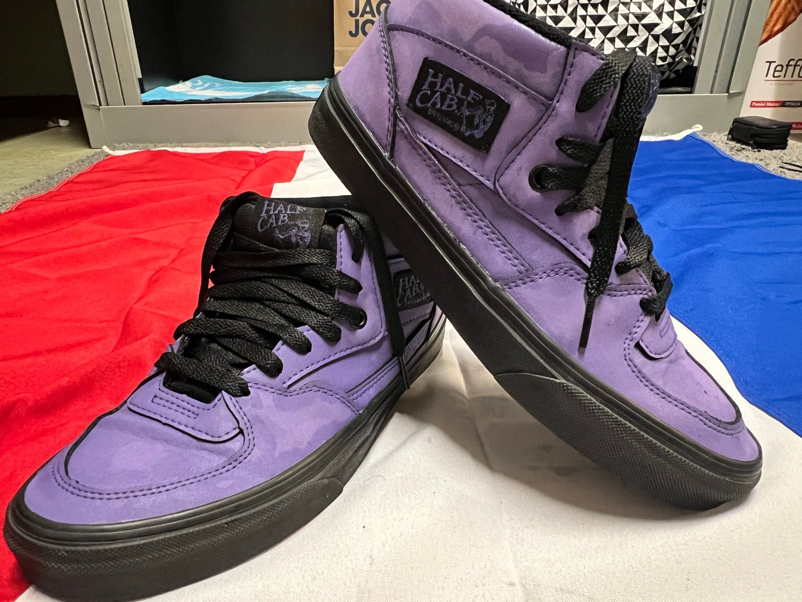 Vans Half Cab Sneakers Paars Zwart, Ophalen of Verzenden, Gedragen, Overige kleuren, Sneakers of Gympen