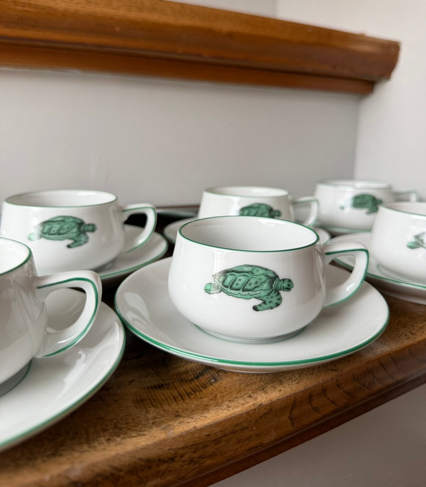 7x Kop met schotel schildpad: Thomas Germany Lacroix, Huis en Inrichting, Keuken | Servies, Ophalen of Verzenden, Zo goed als nieuw