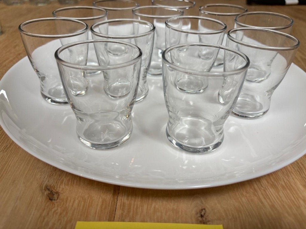amuseglaasjes 12 X 5,5 cm doorsnede, Ophalen of Verzenden, Zo goed als nieuw, Overige typen