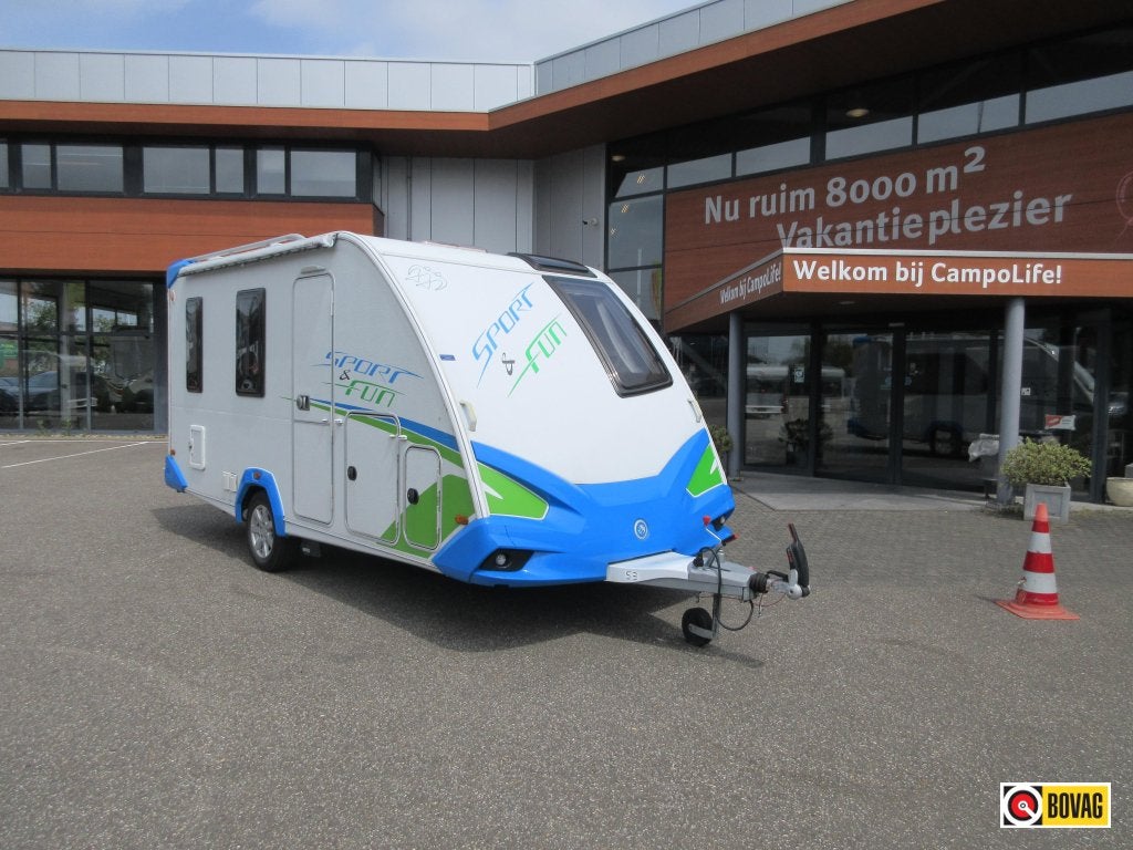 Knaus Sport en Fun 480 QL NETJES! MOVER/ZAKLUIFEL, Caravans en Kamperen, Caravans, tot en met 3, Overige, Knaus, Dwarsbed, Vast bed