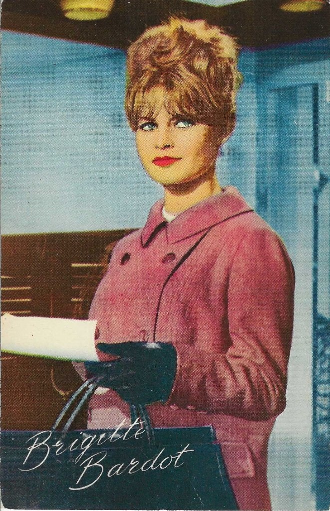 Filmsterren ansichtkaart Brigitte Bardot 1961, Verzamelen, Verzenden, 1960 tot 1980, Ongelopen, Sterren en Beroemdheden