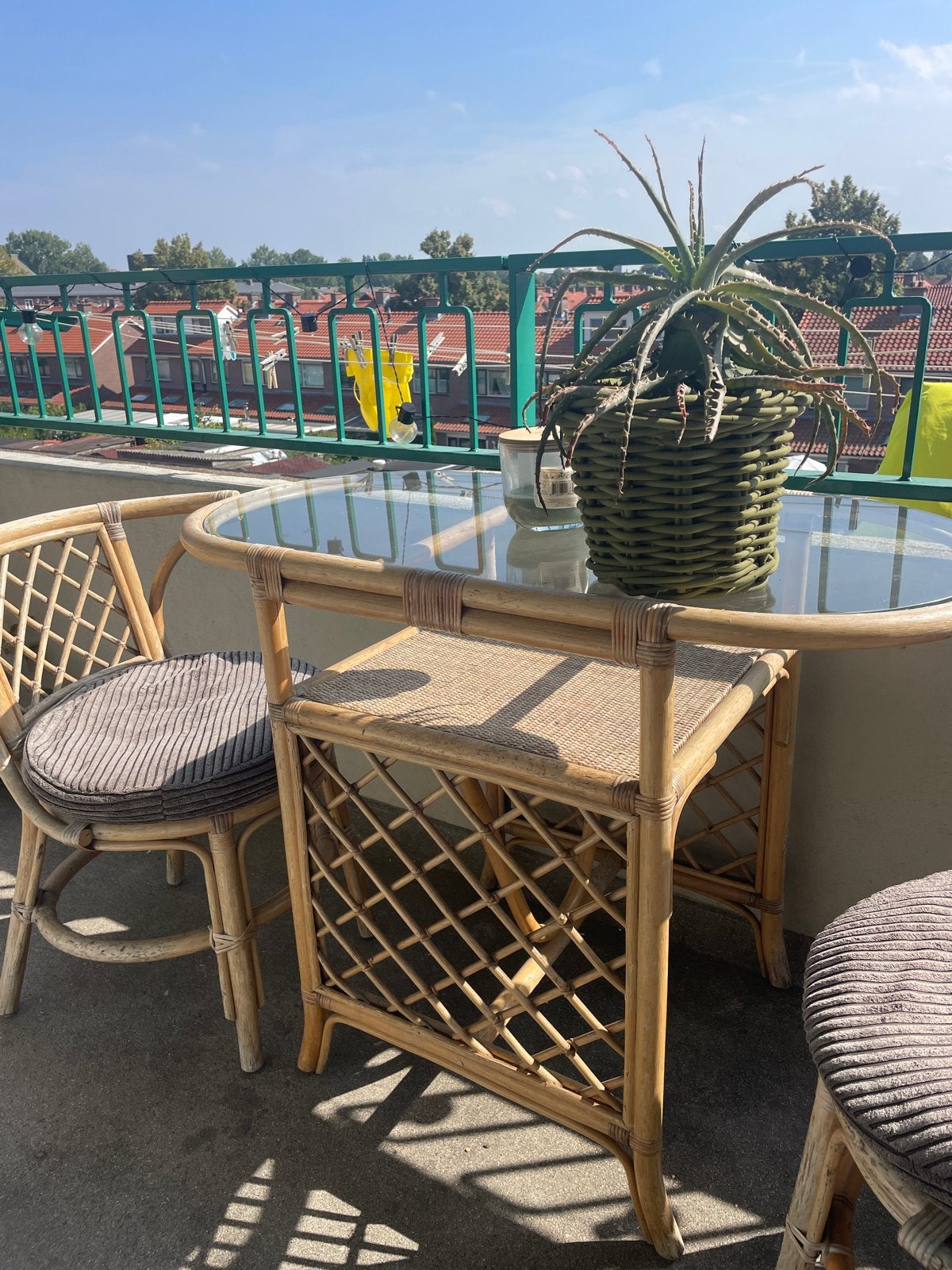 Rotan balkon tuin setje - opknapper, Gebruikt, Rotan, Stoel, Tuinset
