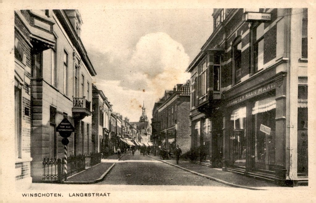 Winschoten Langestraat # 274, Verzenden, 1920 tot 1940, Gelopen, Groningen