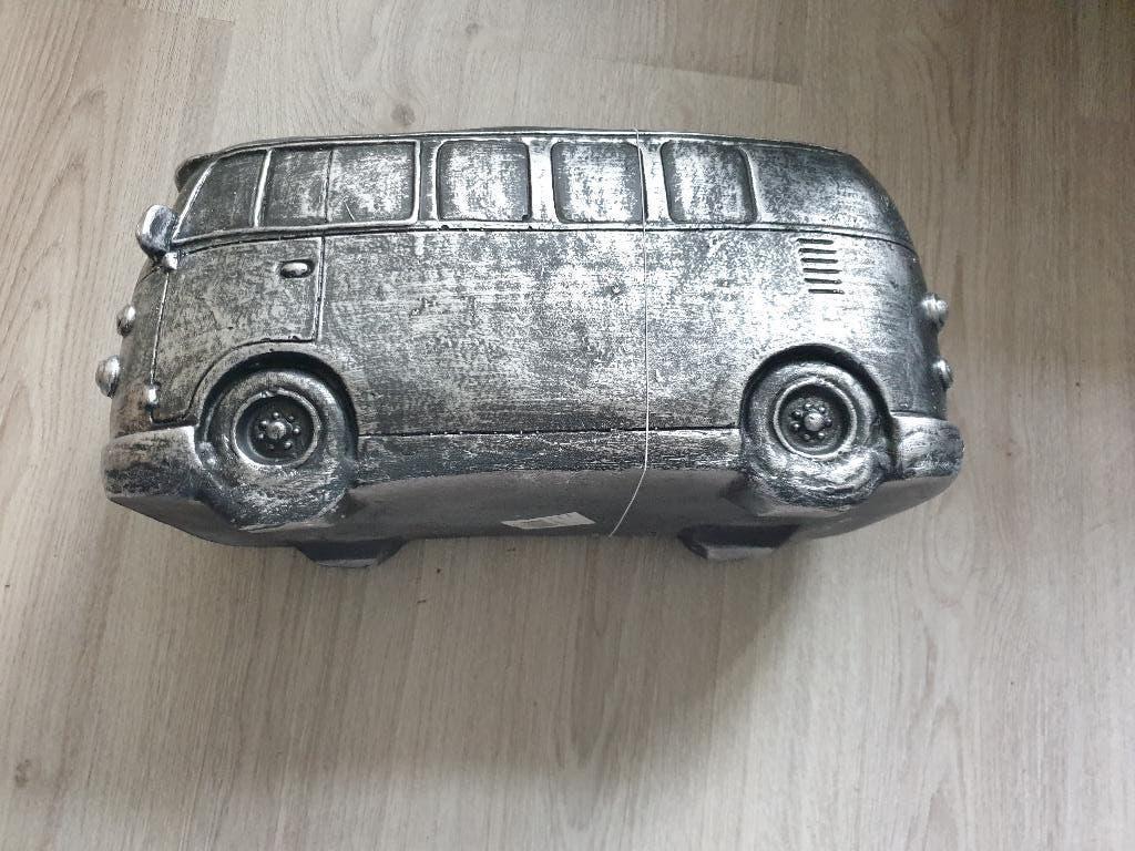 bloembak bloem pot bloempot bak zilvergrijs t1 vw bus look, Ophalen, Overige materialen, Minder dan 30 cm, Minder dan 60 cm