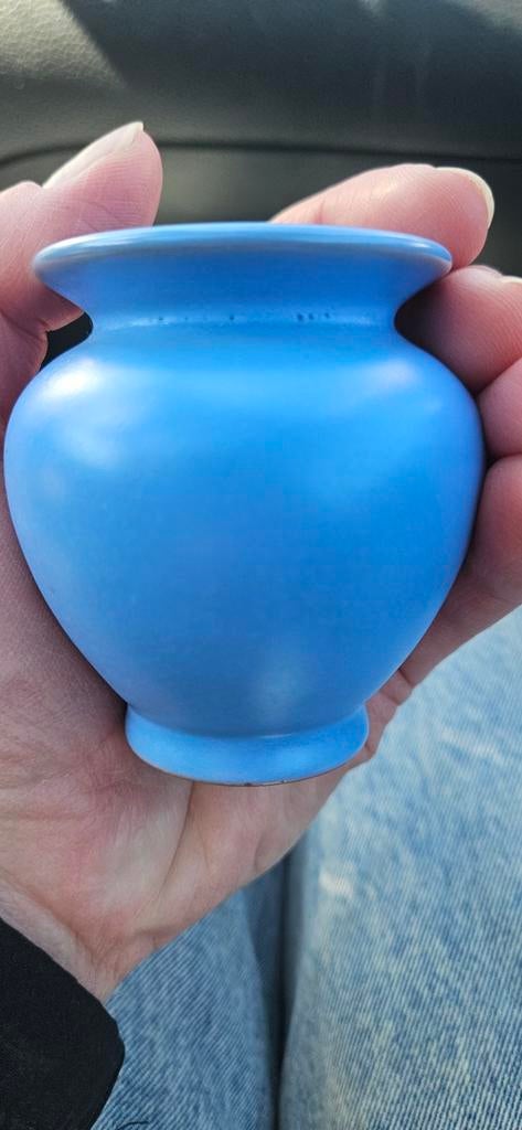 Royal Copenhagen vaasje - 7 cm - Blauw, Ophalen of Verzenden