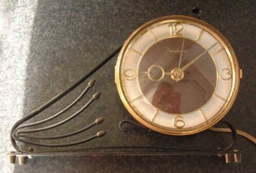 Klok Schoorsteenklok Junghans Elektrisch Vintage Retro, Ophalen, Zo goed als nieuw, Overige merken, Overige typen