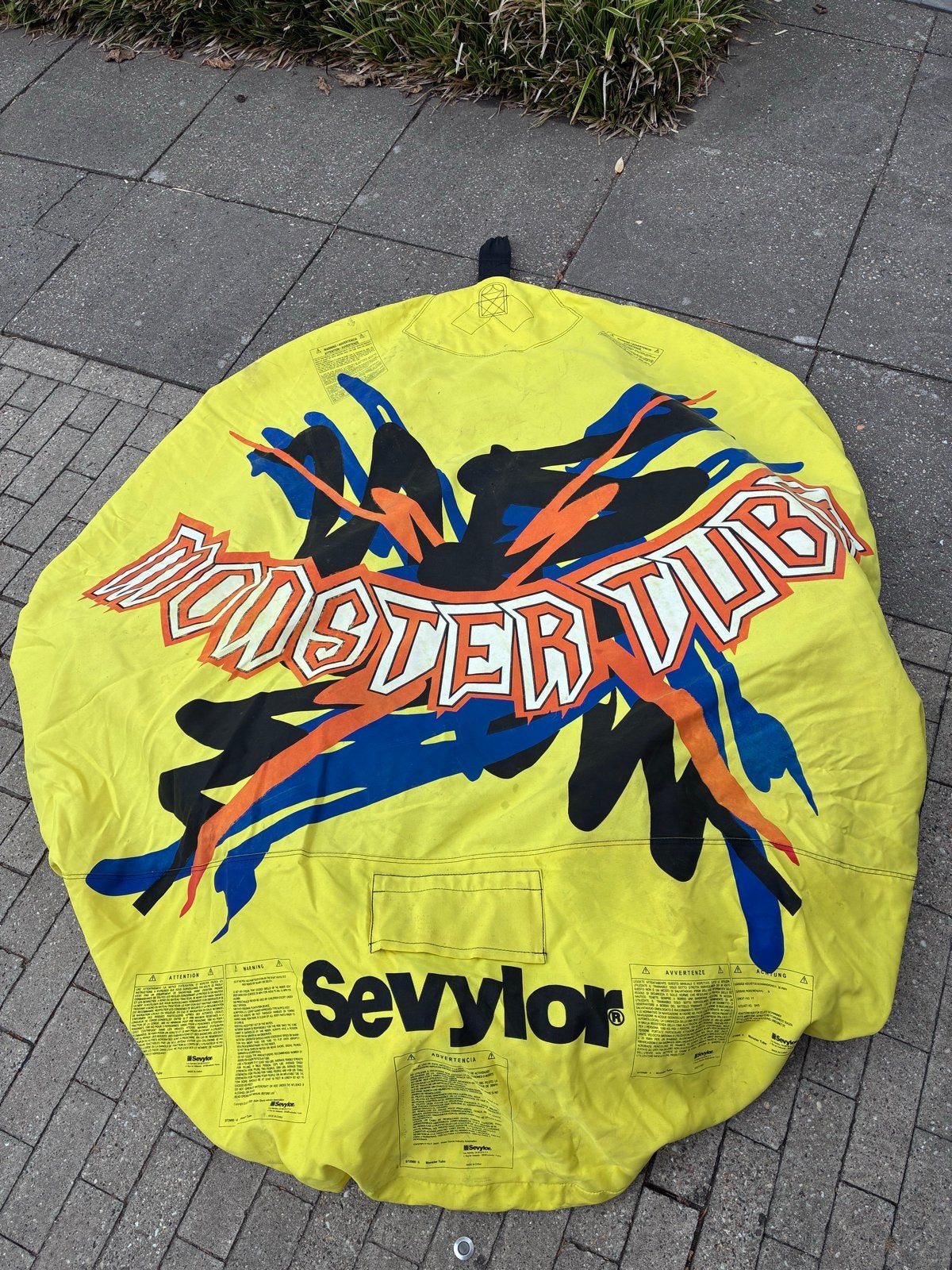 Sevyolor Tube met drijflijn - Funband, Watersport en Boten, Waterski's, Ophalen, Gebruikt, Funband of Funtube, Met skitouw