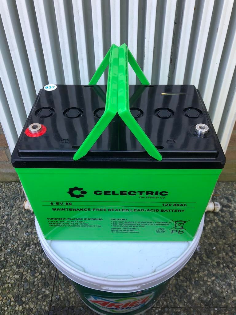 CELECTRIC 80 Ah gel type tractie accu/deep cycle batterij, Ophalen of Verzenden, Nieuw