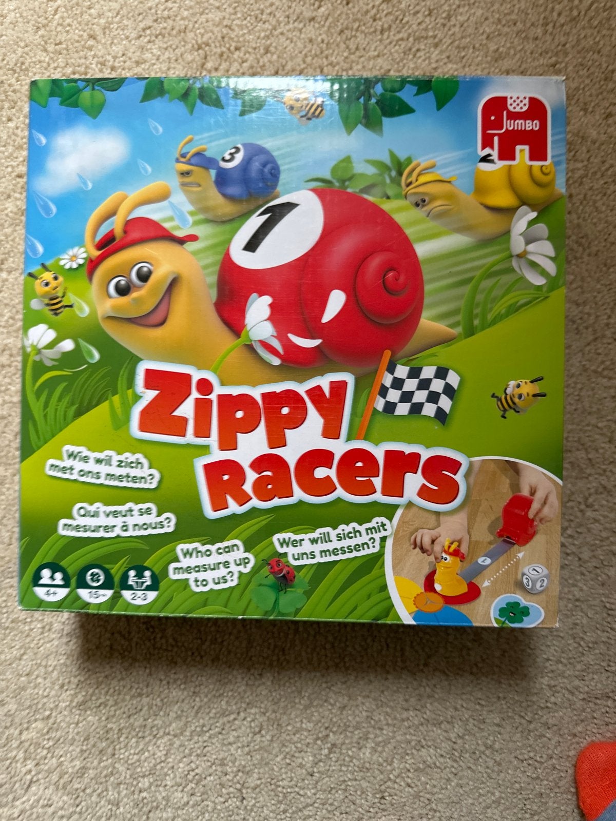 Zippy Racers - bijna nieuw Jumbo bordspel, Drie of vier spelers, Ophalen of Verzenden, Nieuw