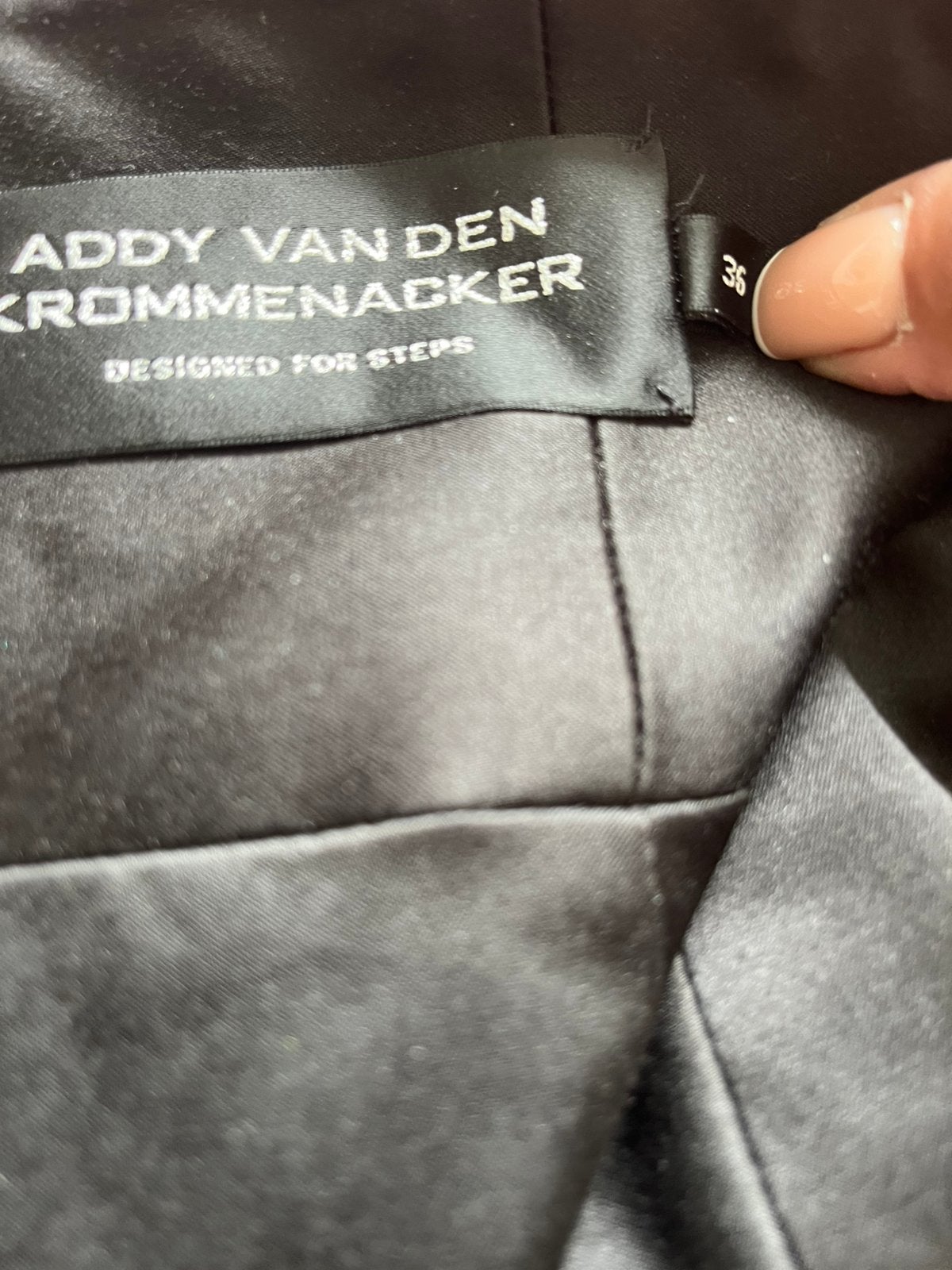 Zwarte kokerrok van Addy van den Krommenacker, Zwart, Ophalen of Verzenden, Zo goed als nieuw, Knielengte
