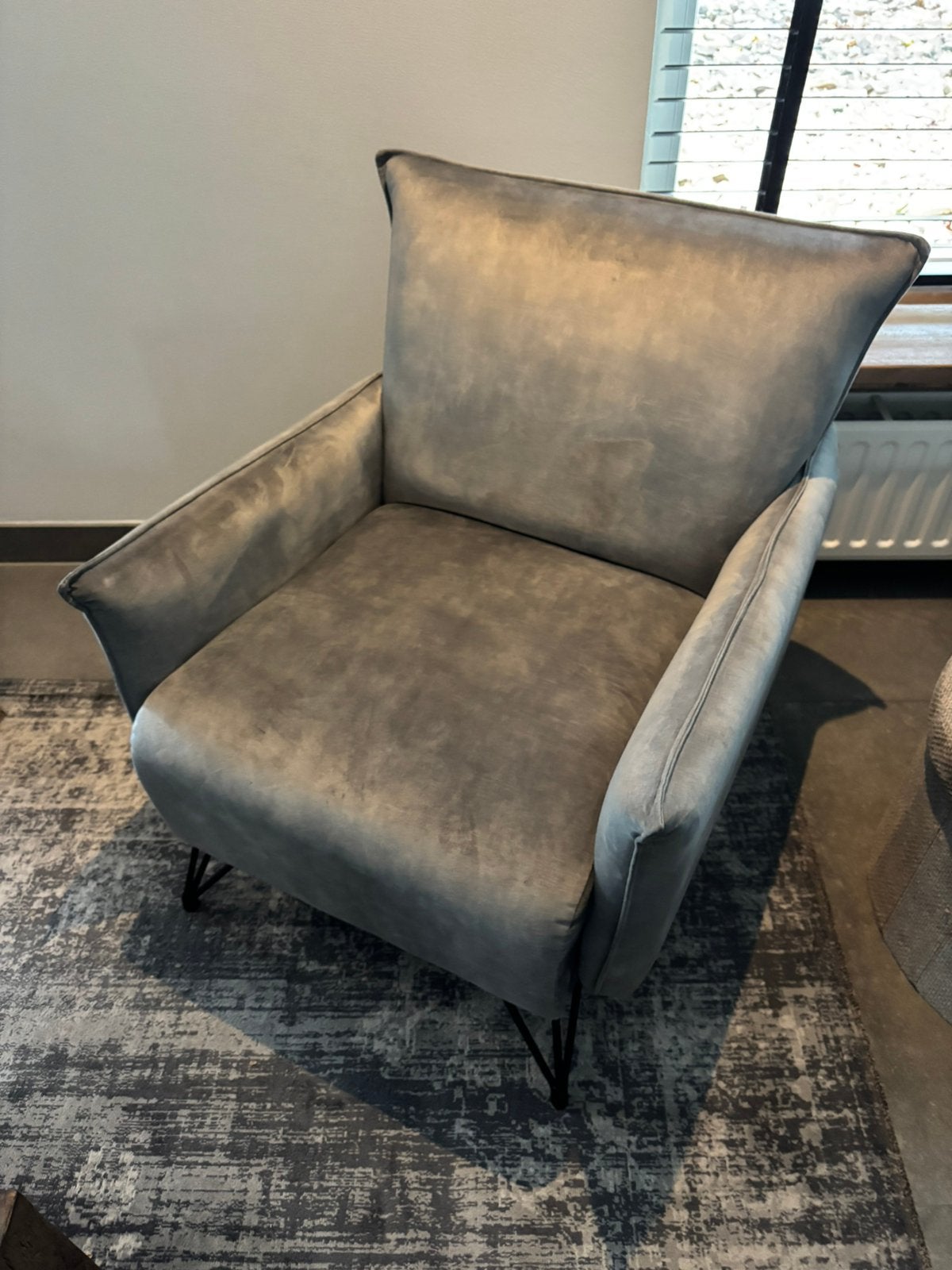 Mooie fauteuil, Ophalen, 75 tot 100 cm, Zo goed als nieuw, Stof