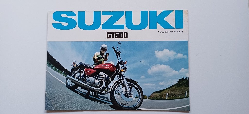 Originele folder Suzuki GT 500, Motoren, Ophalen of Verzenden, Suzuki