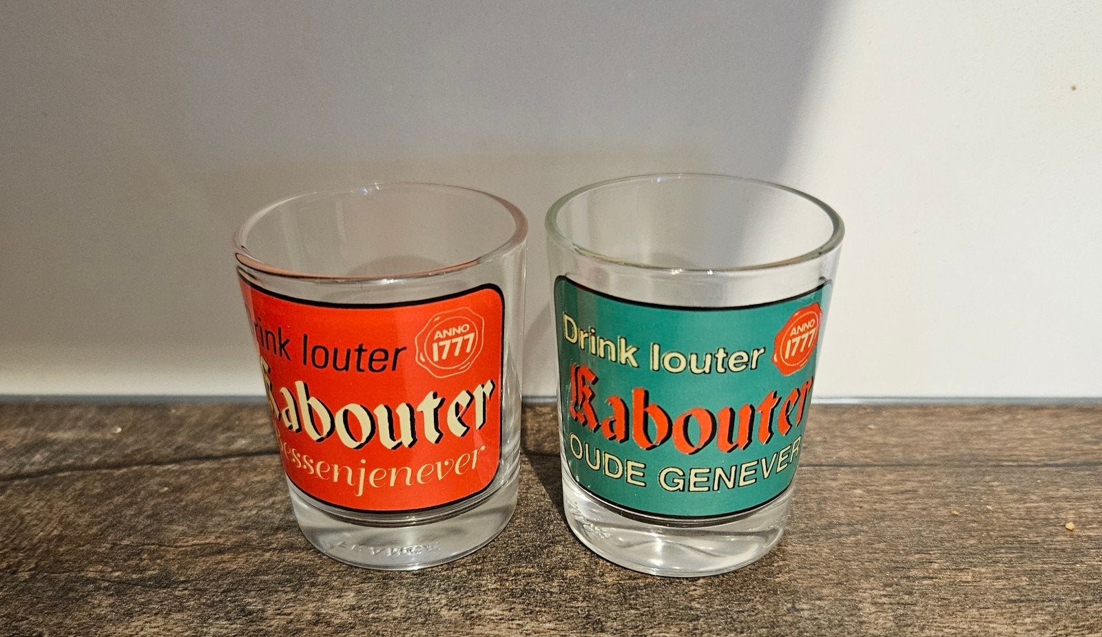Set van 2 vintage Kabouter jenever glaasjes, Ophalen of Verzenden