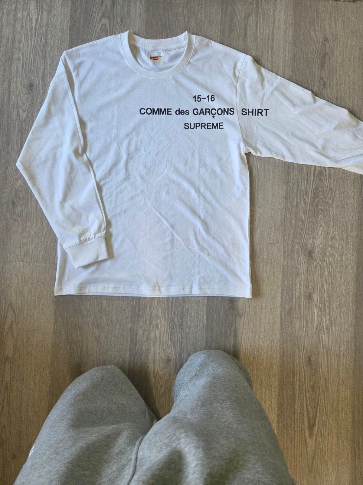 Supreme Comme des Garçons Shirt Longsleeve - Nieuw, Wit, Nieuw, Ophalen of Verzenden, Maat 46 (S) of kleiner