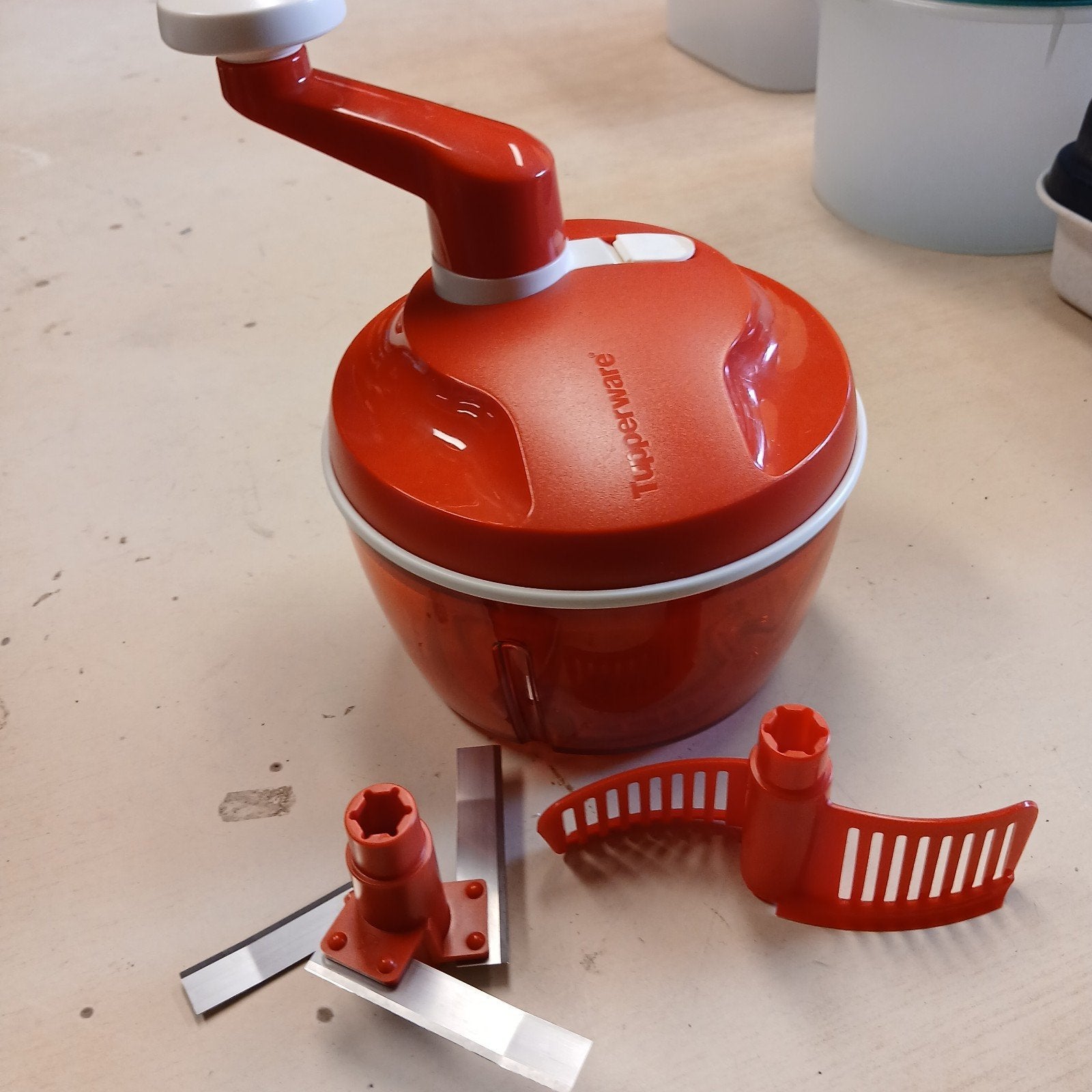 Tupperware SuperSonic Chopper Compact - Oranje, Ophalen of Verzenden, Gebruikt, Oranje, Overige typen