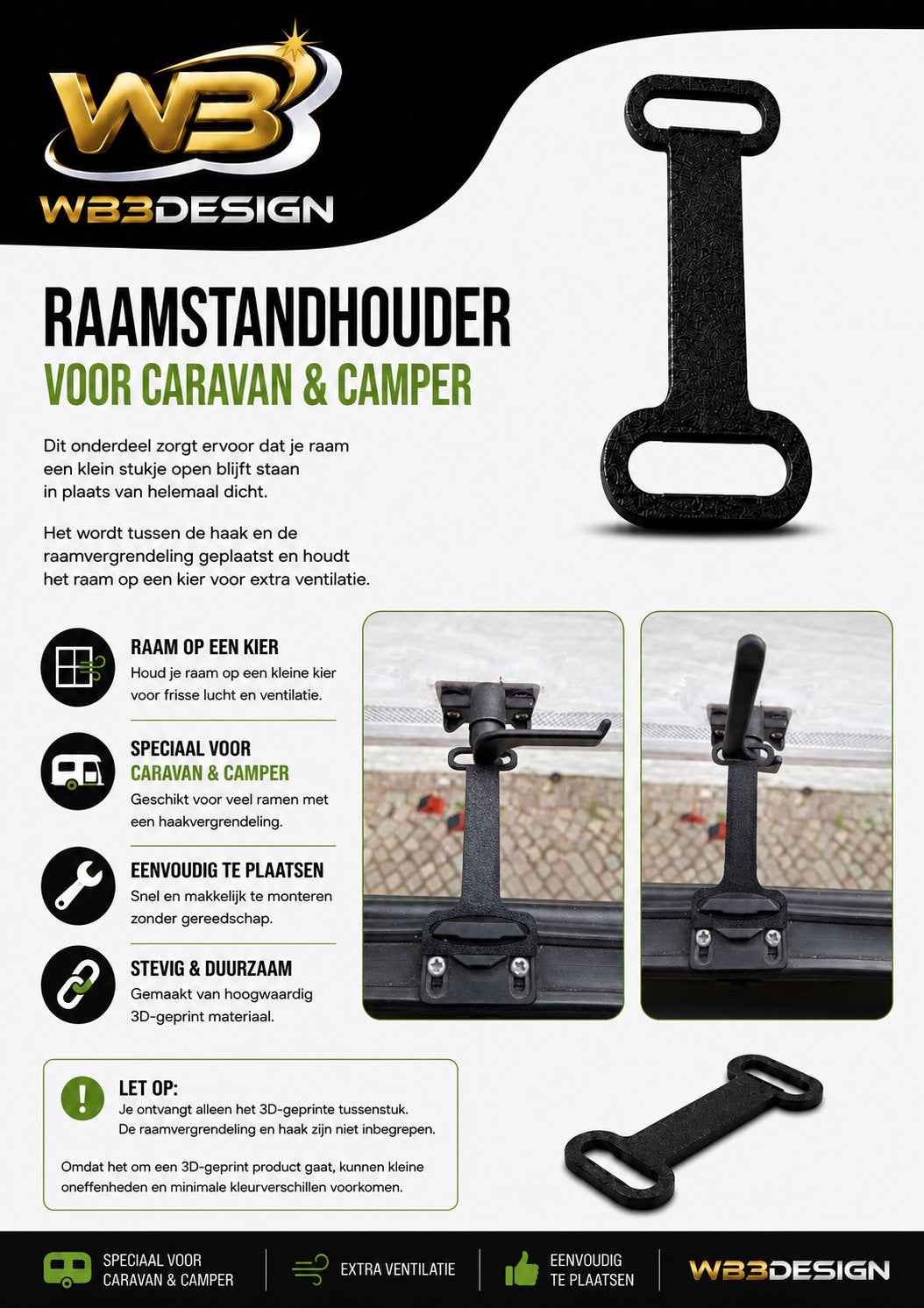 Raamstandhouder voor caravan & camper, Nieuw, Ophalen of Verzenden, Beerlagew@gmail.com, 6163bs