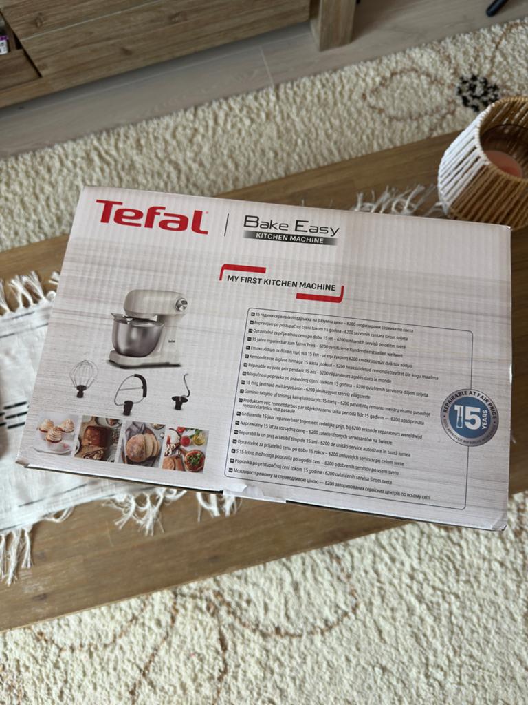 Tefal Bake Easy Keukenmachine - Compact en Veelzijdig, 3 tot 4 liter, Ophalen of Verzenden, Nieuw, 2 snelheden