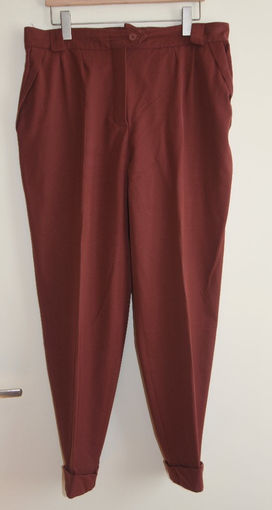 Zuiver scheerwollen Escada broek bruin maat 42, Bruin, Verzenden, Maat 42/44 (L), Escada